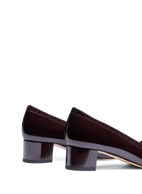 Parallèle Escarpins Cuir Verni Bordeaux Basil - Chaussures Femmes