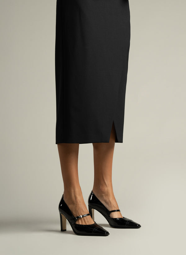 Parallèle Escarpins Cuir Verni Noir Alto - Chaussures Femme