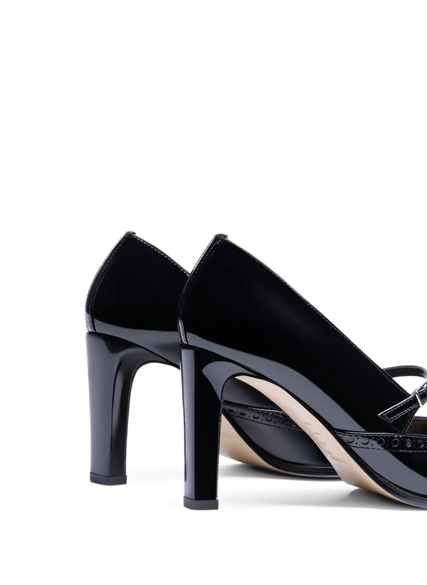 Parallèle Escarpins Cuir Verni Noir Alto - Chaussures Femme