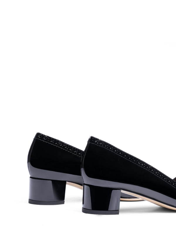 Parallèle Escarpins Cuir Verni Noir Basil - Chaussures Femmes