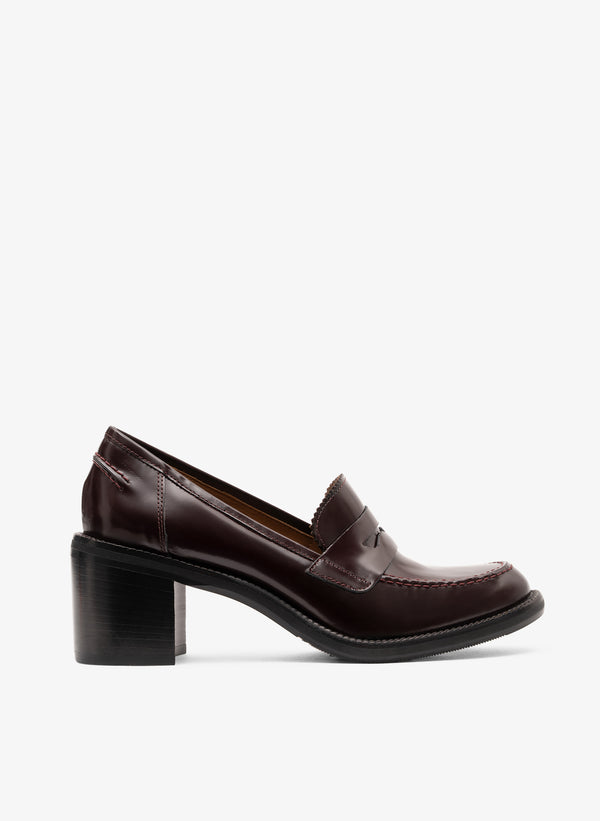 parallèle Mocassins Cuir Brossé Bordeaux Oxford - Chaussures Femme