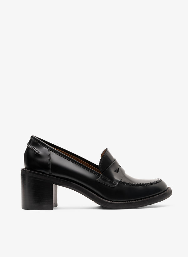 parallèle Mocassins Cuir Brossé Noir Oxford - Chaussures Femme