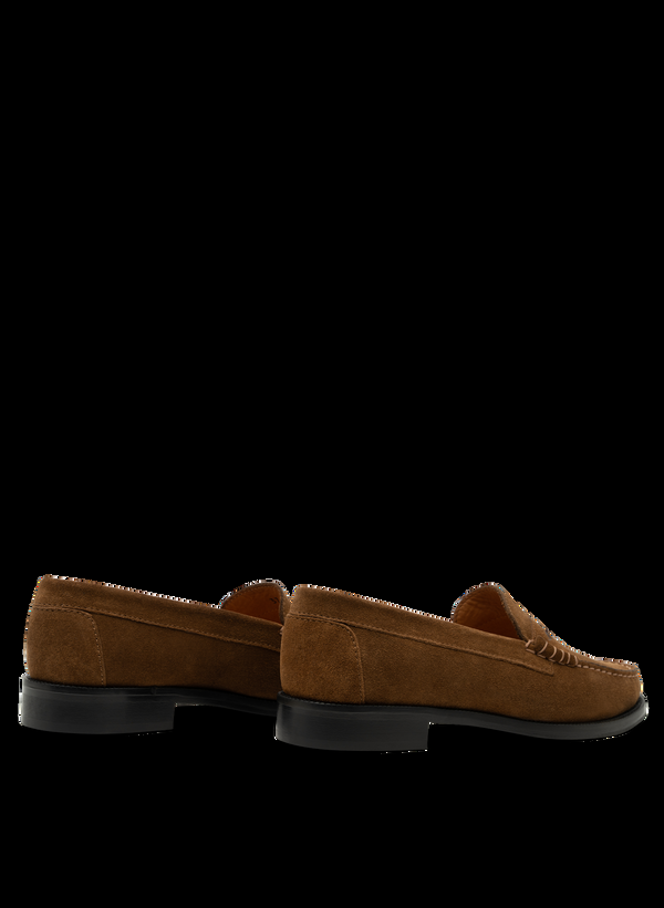 Parallèle Mocassins Cuir Daim Cognac Stanford - Chaussures Femme