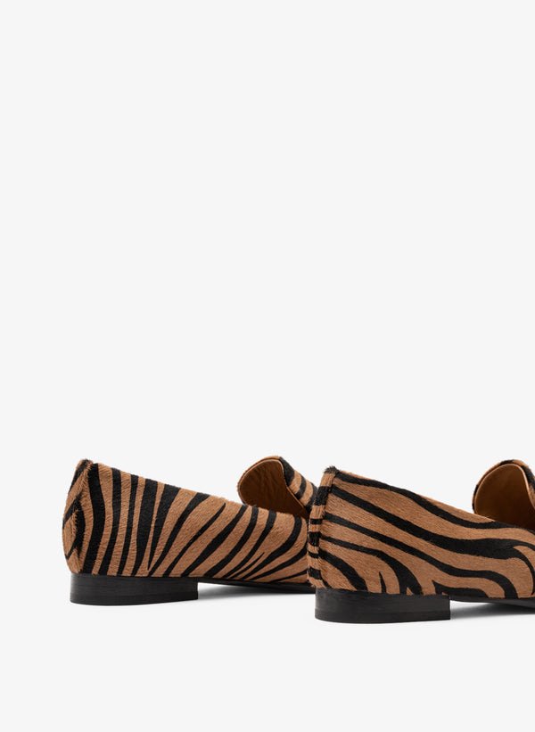 Parallèle Mocassins Cuir Pony Zébré Douglas - Chaussures Femme