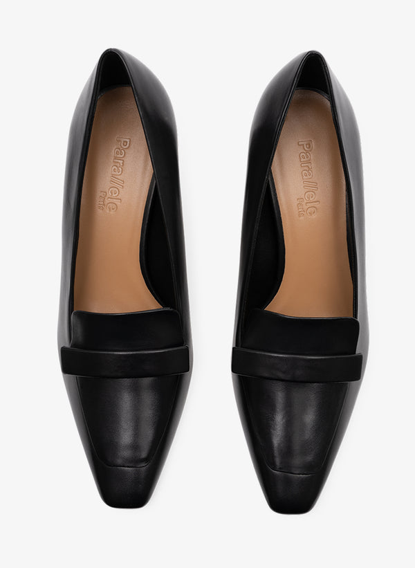 Parallèle Mocassins Cuir Veau Lisse Noir Bosco - Chaussures Femmes