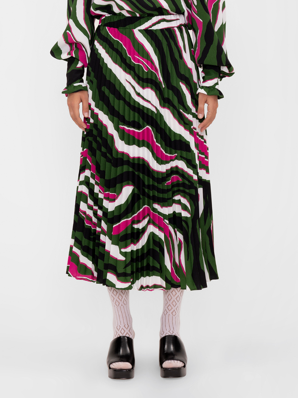 Parden' ANETA Midi Skirt Zebra Green / 40