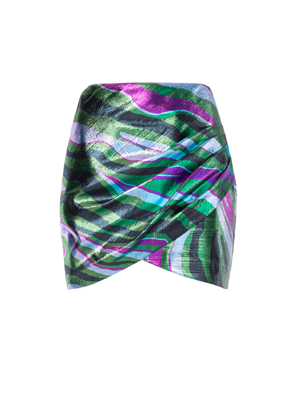 Parden' DAISY Draped Skirt Zebra Green / 40