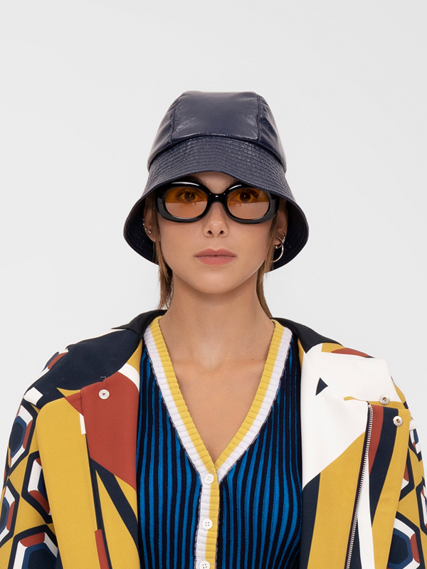 Parden' DEN Eco Leather Bucket Hat Navy / 40