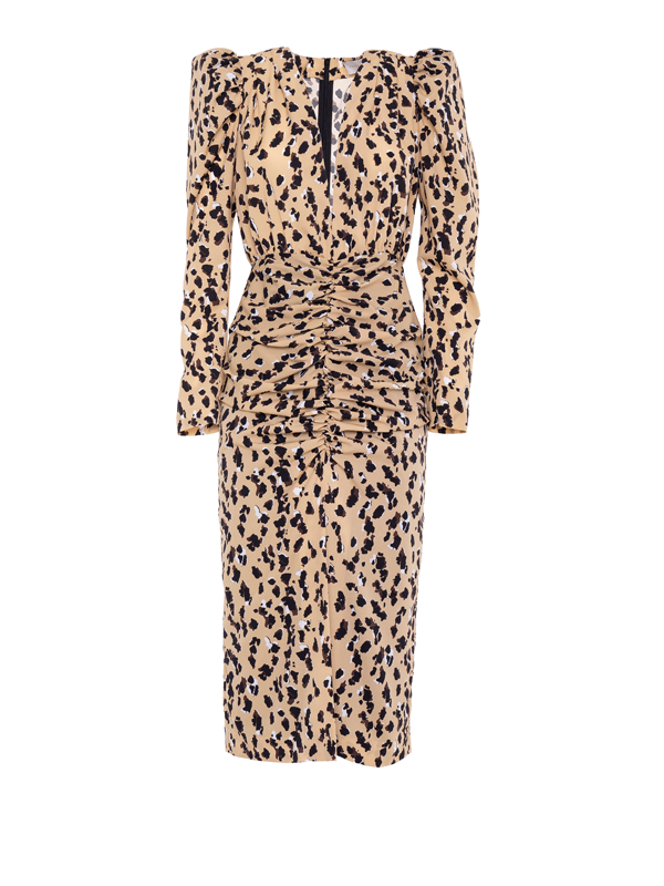 Parden' DENIZ Draped Dress Leo Beige / 40