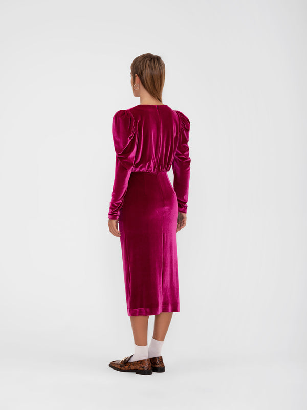 Parden' DENIZ Draped Dress Strawberry / 40