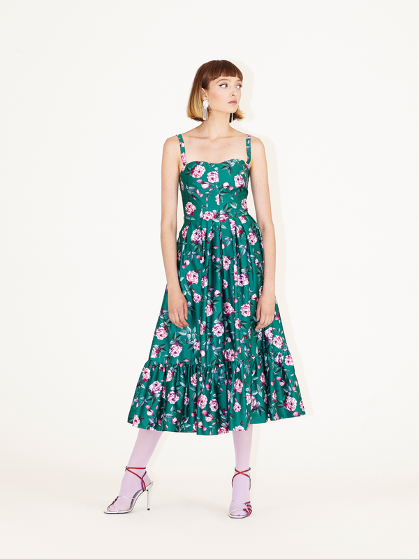 Parden' GINETTE Dress Roses Green / 40