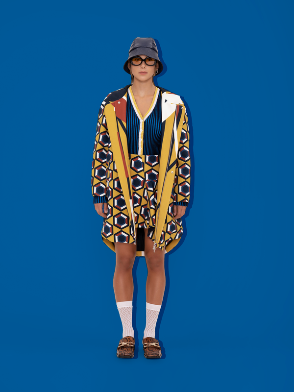 parden' ILANIT Printed Parka Damaris Yellow / 40