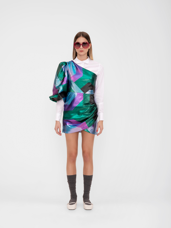 Parden' LEVANTE One-shoulder Dress Vida Green / 38