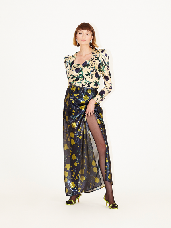 Parden' MALINA Silk Satin Shirt 40 / White