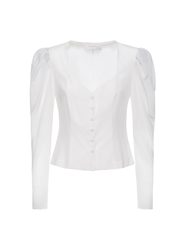 parden' MALINA silk satin shirt 40 / White