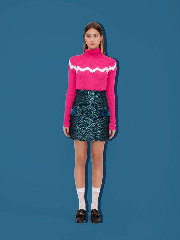 parden' MARI Mini Skirt Leo Green / 40