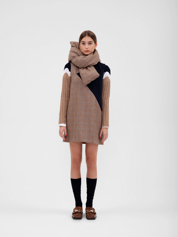 Parden' MIA Dress Check Brown / 40