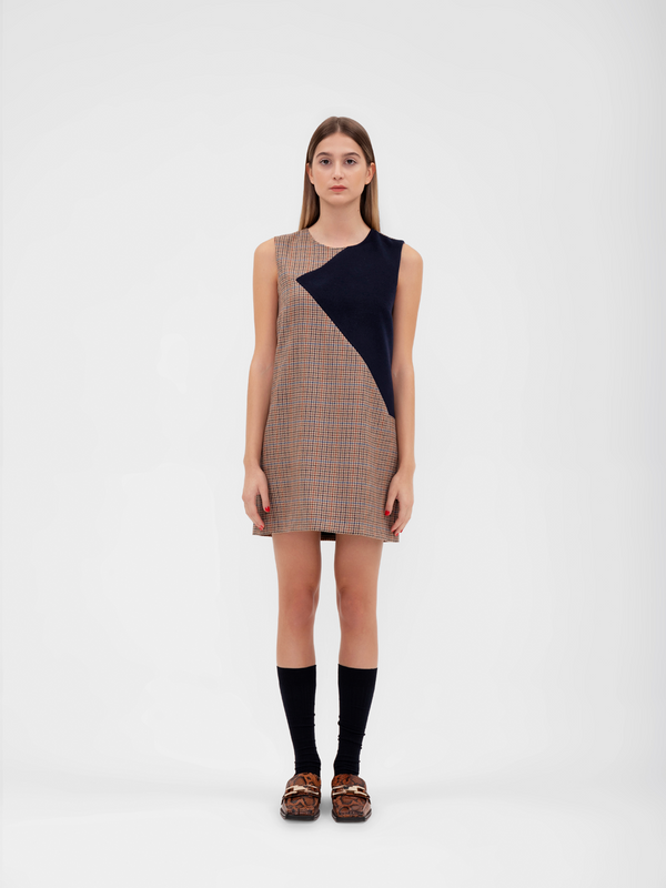 Parden' MIA Dress Check Brown / 40