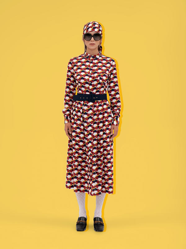 parden' OLALLA Shirt Dress Caledon Burgundy / 40