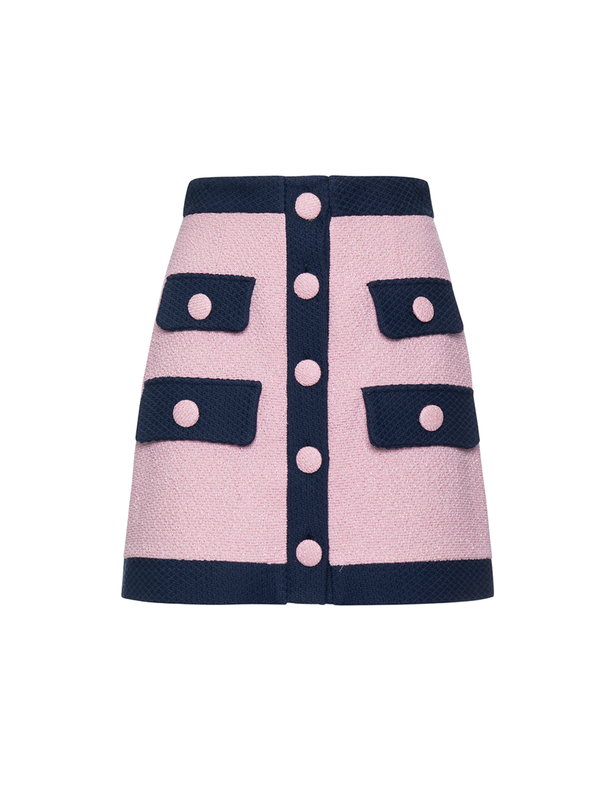 parden' PASCAL bouclè Skirt Pink / 40
