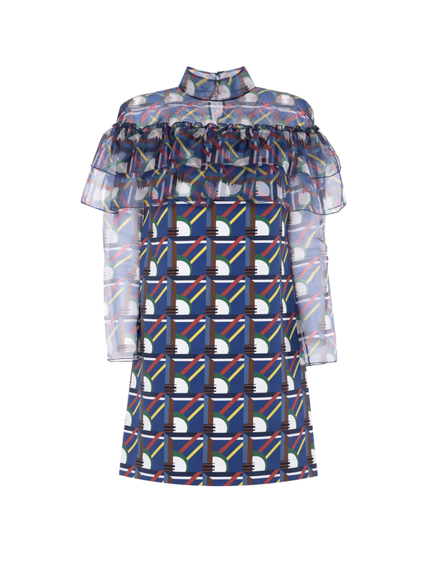 Parden' SAGI Silk Organza Dress Nigel Navy / 40