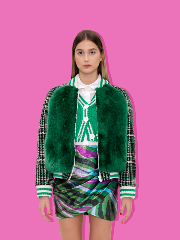 parden' SAMUEL Bomber Check Green / 40