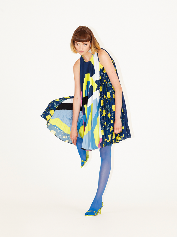 Parden' VALMONT Dress Roses Creme/Green/Navy / 40