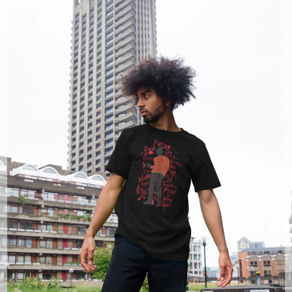 parka london A Nightmare On Elm Street Freddy Krueger Black T-Shirt