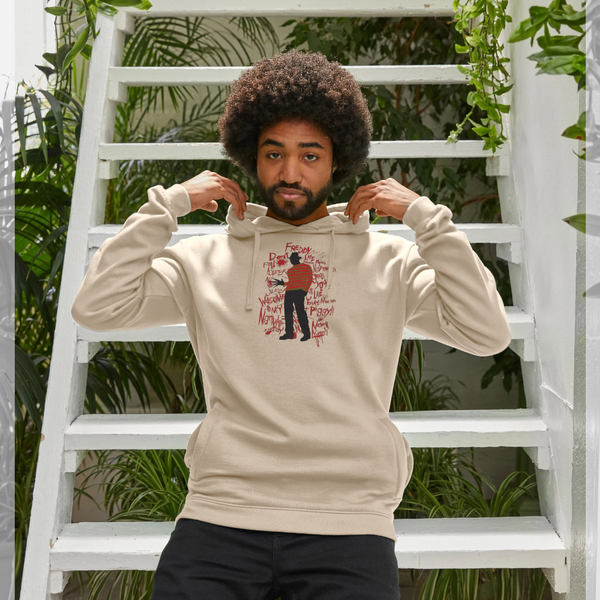 parka london A Nightmare On Elm Street Freddy Krueger Cream Hoodie