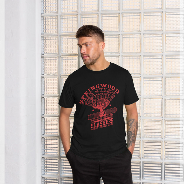 parka london A Nightmare On Elm Street Springwood Slashers Black T-Shirt