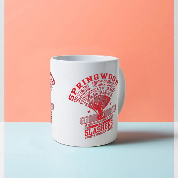 parka london A Nightmare On Elm Street Springwood Slashers White Mug