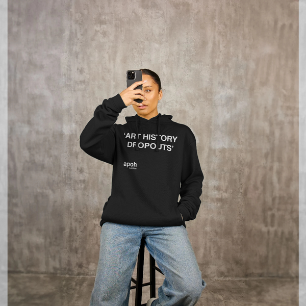 parka london apoh Art History Dropouts Slogan Black Hoodie