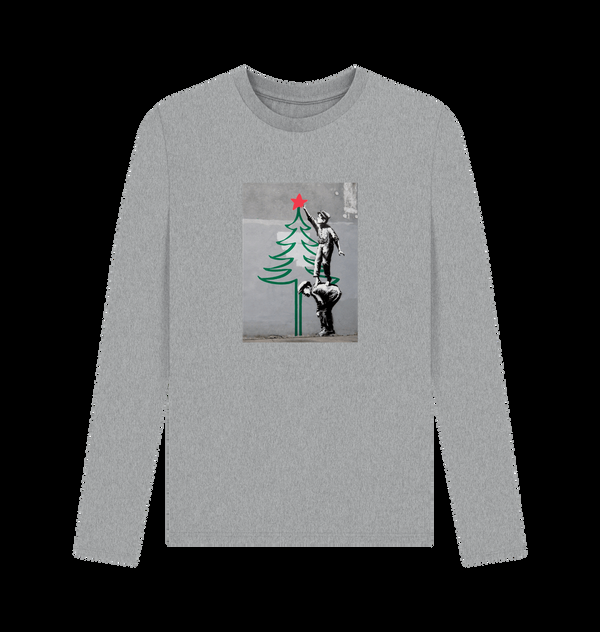 Parka London APOH Banksy Christmas Tree Grey Long Sleeve T-Shirt
