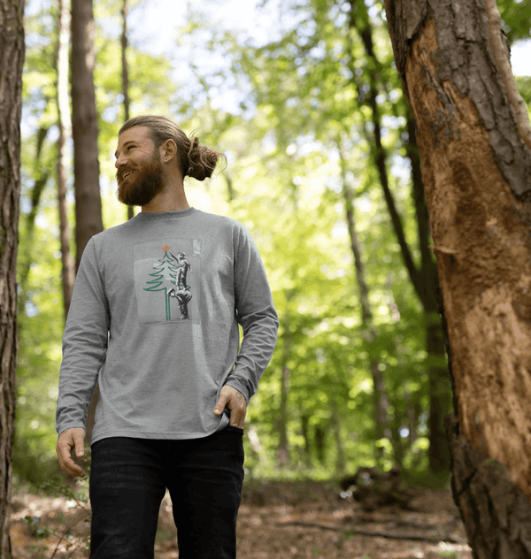 parka london APOH Banksy Christmas Tree Grey Long Sleeve T-Shirt