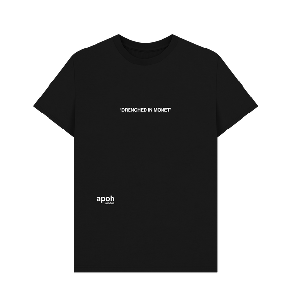 Parka London Apoh Drenched In Monet Slogan Black T-Shirt