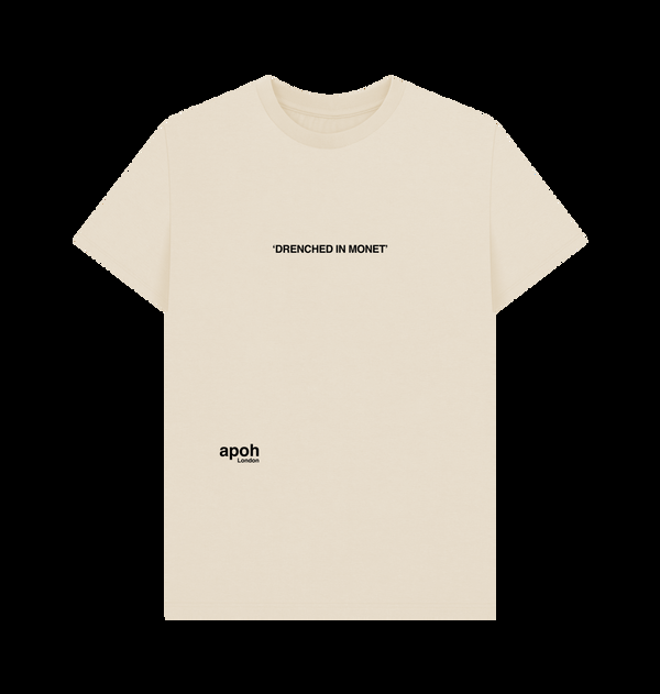 Parka London Apoh Drenched In Monet Slogan Cream T-Shirt