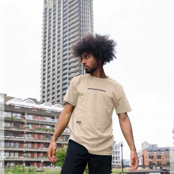 parka london apoh Drenched In Monet Slogan Cream T-Shirt