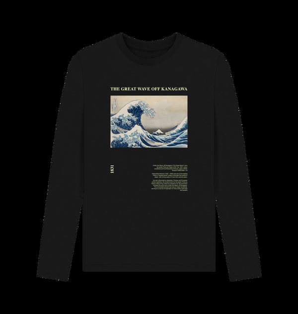 Parka London Apoh Hokusai 1831 Black Long Sleeve T-Shirt
