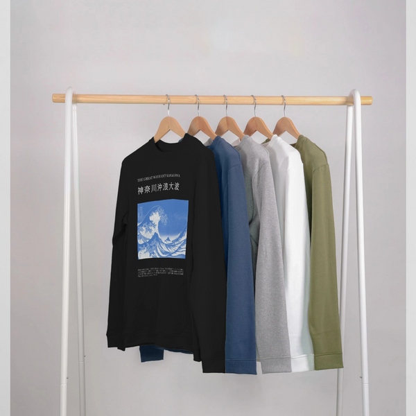 parka london apoh Hokusai Off Kanagawa Black Sweatshirt