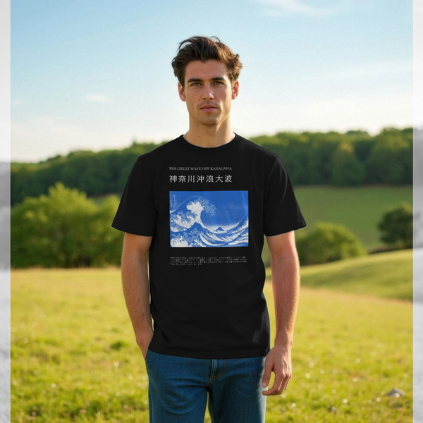 parka london apoh Hokusai Off Kanagawa Black T-Shirt