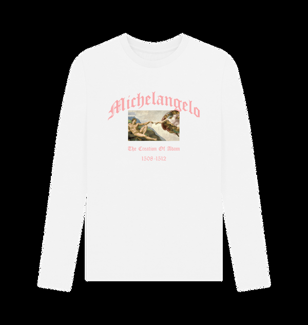 Parka London Apoh Michelangelo The Creation Of Adam White Long Sleeve T-Shirt