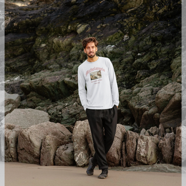 parka london apoh Michelangelo The Creation Of Adam White Long Sleeve T-Shirt