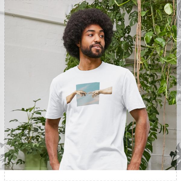 parka london apoh Michelangelo The Creation White T-Shirt