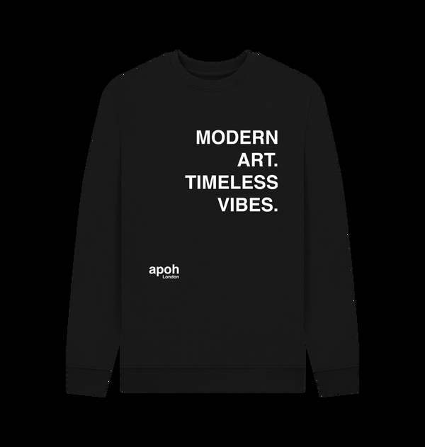 Parka London Apoh Modern Art Slogan Black Sweatshirt