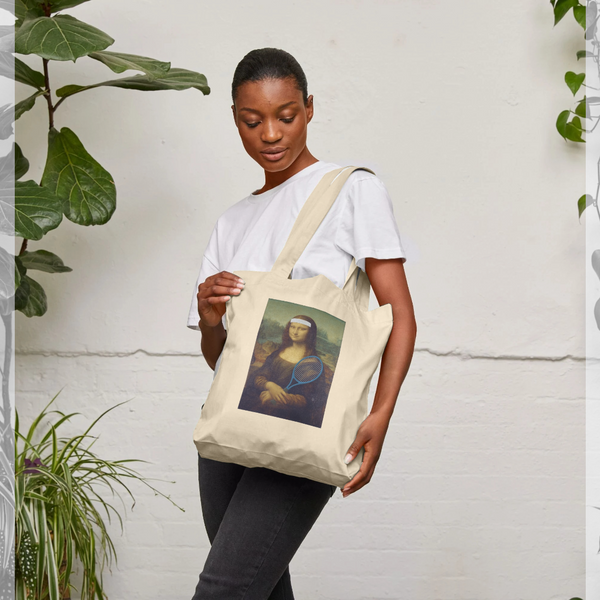 parka london apoh Mona Lisa Tennis Natural Tote Bag