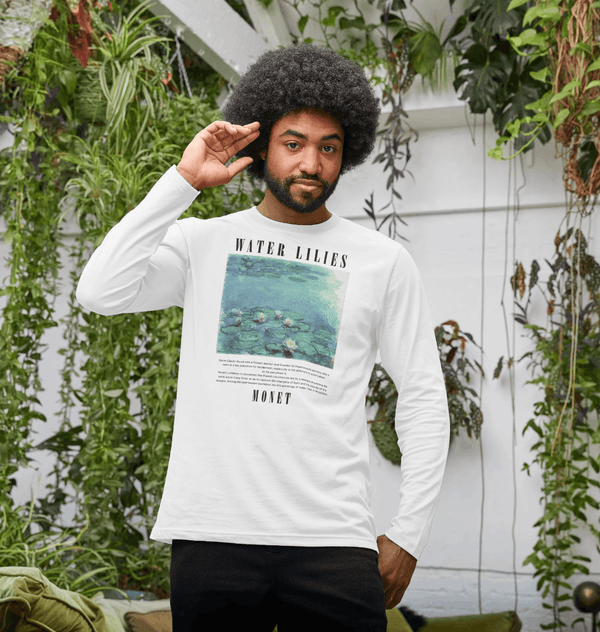 parka london apoh Monet Water Lillies Long Sleeve White T-Shirt