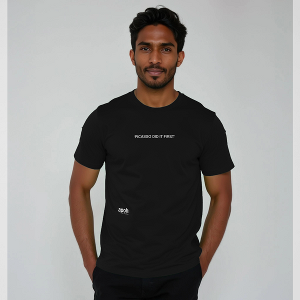 parka london apoh Picasso Did It First Slogan Black T-Shirt
