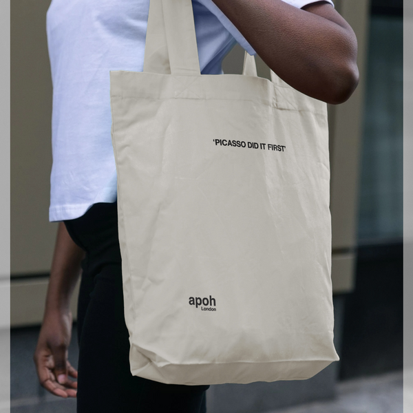 parka london APOH Picasso Did It First Slogan Natural Tote Bag
