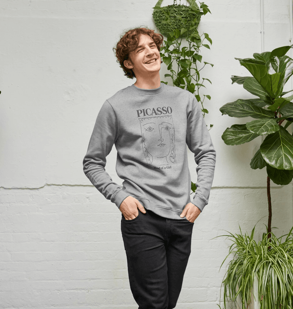 parka london APOH Picasso Head Of A Girl Heather Grey Sweatshirt