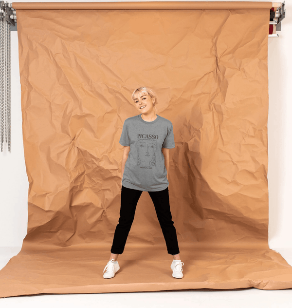 parka london APOH Picasso Head Of A Girl Heather Grey T-Shirt
